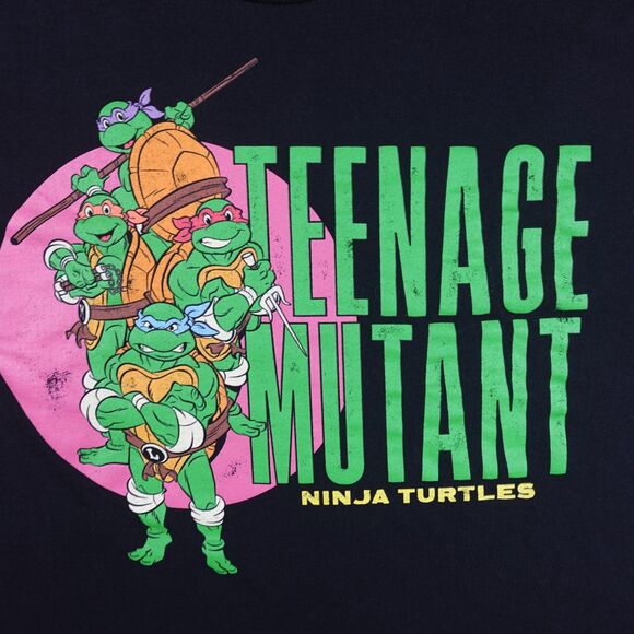 Teenage Mutant Ninja Turtles Shirt Men's L Black Retro Graphic Tee Official 2023 - Picture 2 of 7